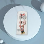 3/4PCS Christmas Hair Clips Set Bow Flower Hairpin Hairgrip Cute Girls Barrettes - Three leaves Set
