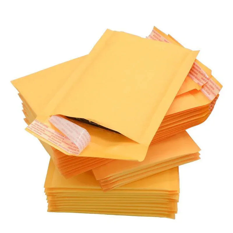 25PCS Poly Bubble Mailer Yellow Colour Multi-Size Plastic Padded Bag - 25PCS-13*18CM