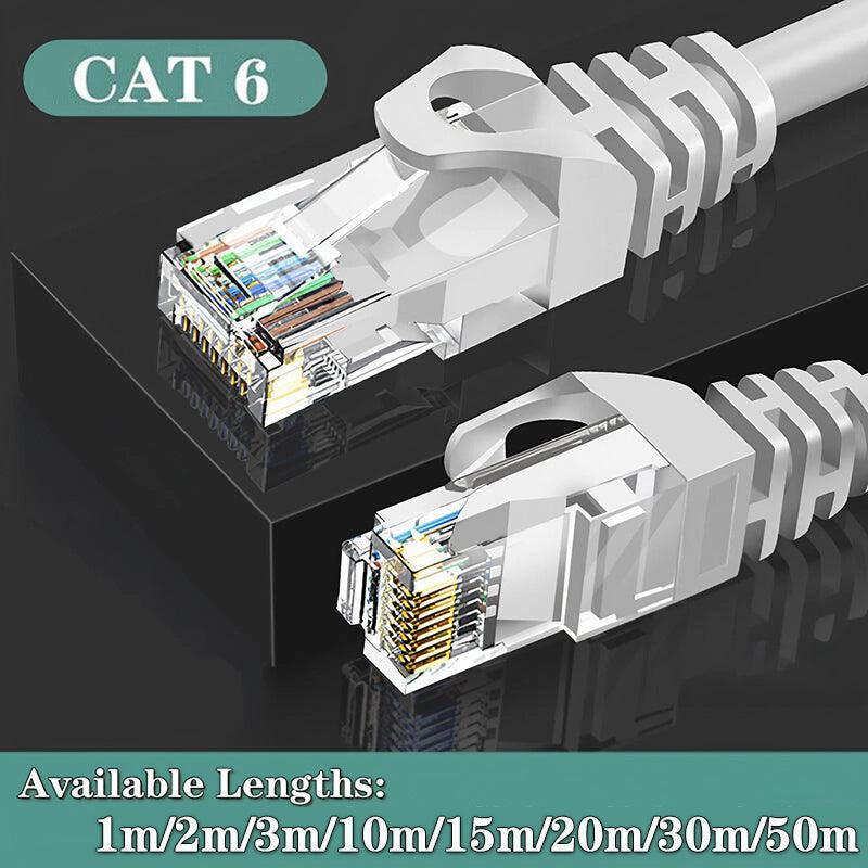 Fast Ethernet Network Cable CAT6 1000Mbps Internet RJ45 1 2 3 10 15 20 30 50m - 3M