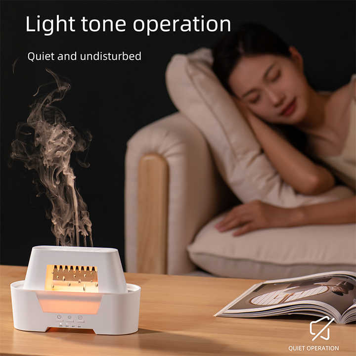 Black 300ml Ultrasonic Aroma Diffuser with Cracked Light Design - Cool Mist Humidifier for Home and Office