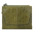 Green Genuine Leather Women's Wallet -C Multifunctional Coin & Card Holder, Fashionable Card Box in Top-Grade Cowhide
