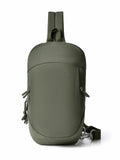 Army Green Minimalist Anti-Theft Sling Bag for Men & Women - Water-Resistant Crossbody Chest Pack, Fits 9.7-inch Tablet