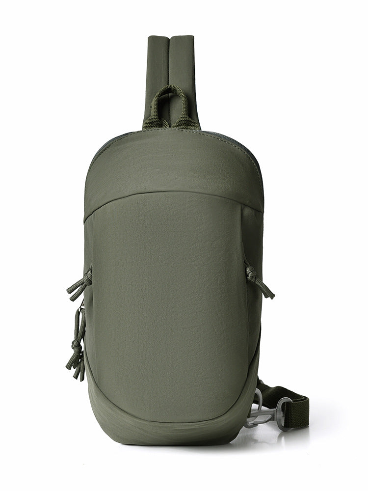 Army Green Minimalist Anti-Theft Sling Bag for Men & Women - Water-Resistant Crossbody Chest Pack, Fits 9.7-inch Tablet