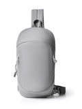 Grey Minimalist Anti-Theft Sling Bag for Men & Women - Water-Resistant Crossbody Chest Pack, Fits 9.7-inch Tablet
