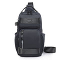 Grey Stylish Multi-Functional Men's Chest Bag - Lightweight Crossbody Sling Pack