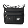 Black Men's Waterproof Oxford Cloth Crossbody Bag - Durable Anti-Theft Shoulder Backpack for Business, Travel & 10-inch Tablet