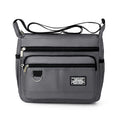 Grey Men's Waterproof Oxford Cloth Crossbody Bag - Durable Anti-Theft Shoulder Backpack for Business, Travel & 10-inch Tablet