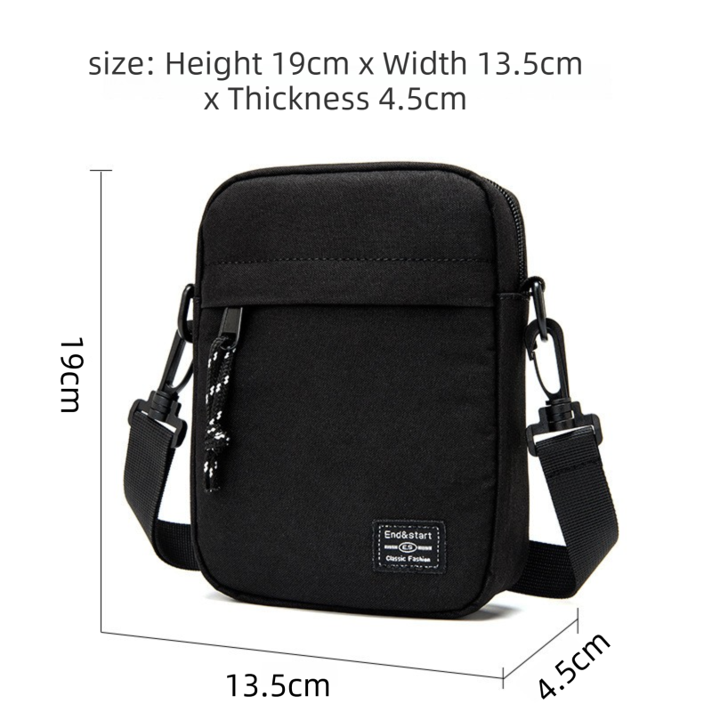 Blue Mini Streetwear Oxford Cloth Crossbody Bag - Ultra-Light (200g) Fashion Sling Pack, Fits 8-inch Tablet