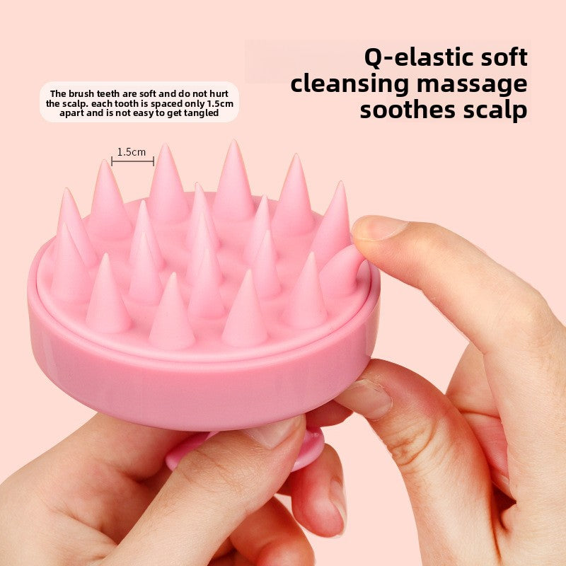 5-Pcs Black Soft Scalp Massager Shampoo Brush with Detachable Bristles Handheld Hair Scrubber for Deep Cleaning and Head Massage