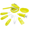9 Piece Kids Dentist Pretend Play Set - Yellow Educational Medical Kit with Teeth Model, Toothbrush & Tools - Oral Hygiene Learning Toy for Toddlers & Preschoolers