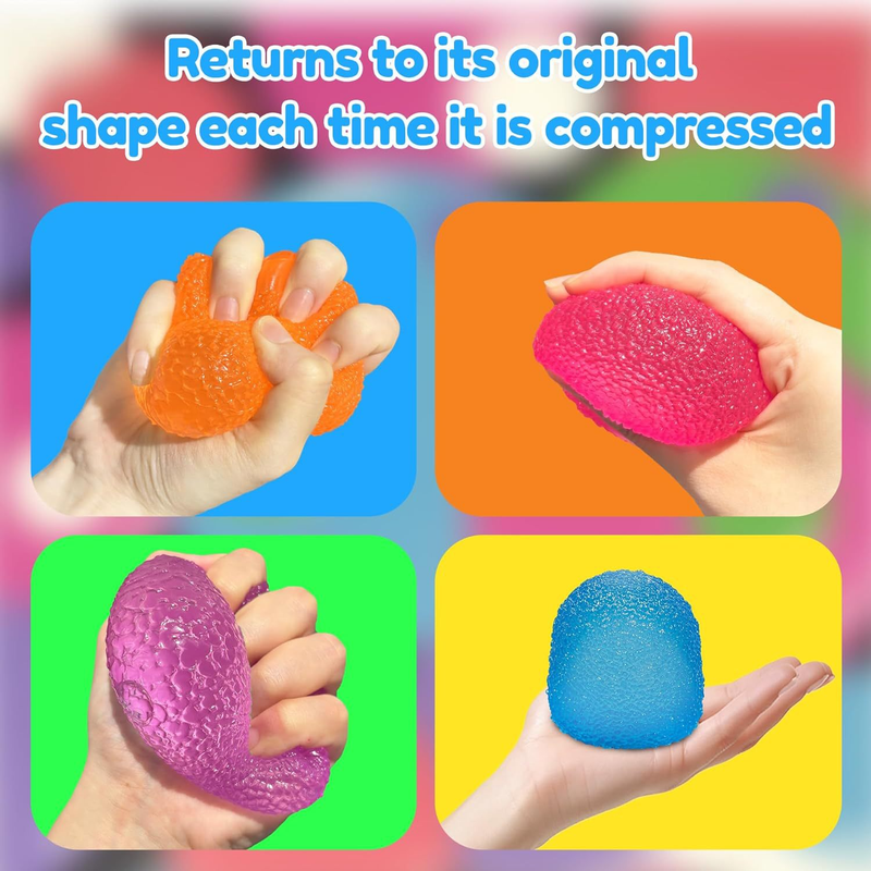 Orange Candy Gummy Bear Squishy Stress Relief Toy - Slow Rising Squeeze Fidget Toys for Kids, Soft TPR Sensory Toy for Anxiety Relief, Cute Kawaii Decompression Gift for Ages 3+