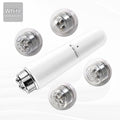 White Electric Eye Massager Pen - Vibration Massage Wand for Eye Area, Face, and Neck - Battery Operated Skincare Tool（Batteries not included）, Compact Daily Use, Gift Ready