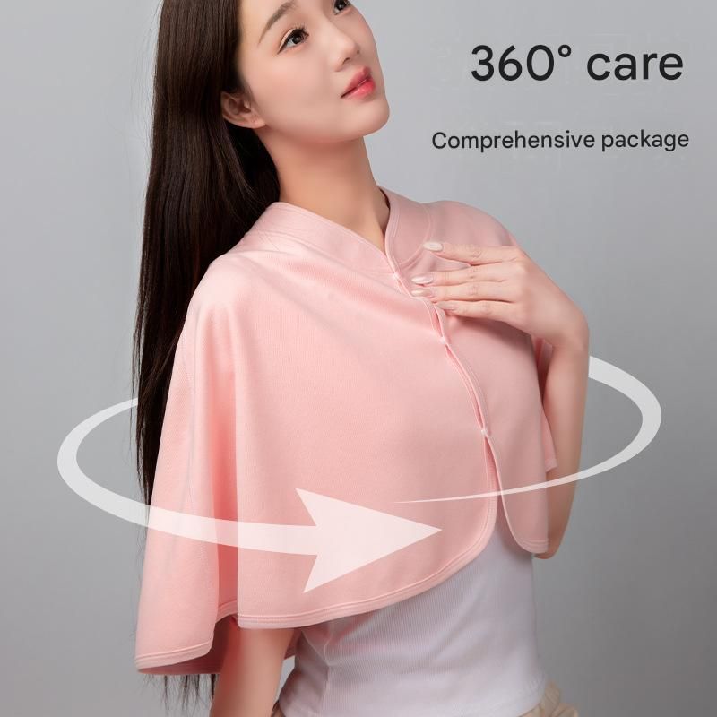 2 pcs Relaxing Winter Set - Pink  Nursing Cape and Black Mini Humidifier Soothing – Soft Postpartum Shawl & 650ml USB Air Humidifier for Home Comfort，Relax Self Care Present for Women