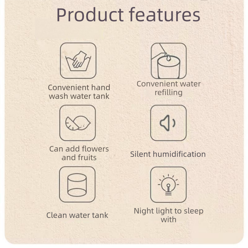 2 pcs Relaxing Winter Set - Beige Nursing Cape and Black Mini Humidifier Soothing – Soft Postpartum Shawl & 650ml USB Air Humidifier for Home Comfort，Relax Self Care Present for Women