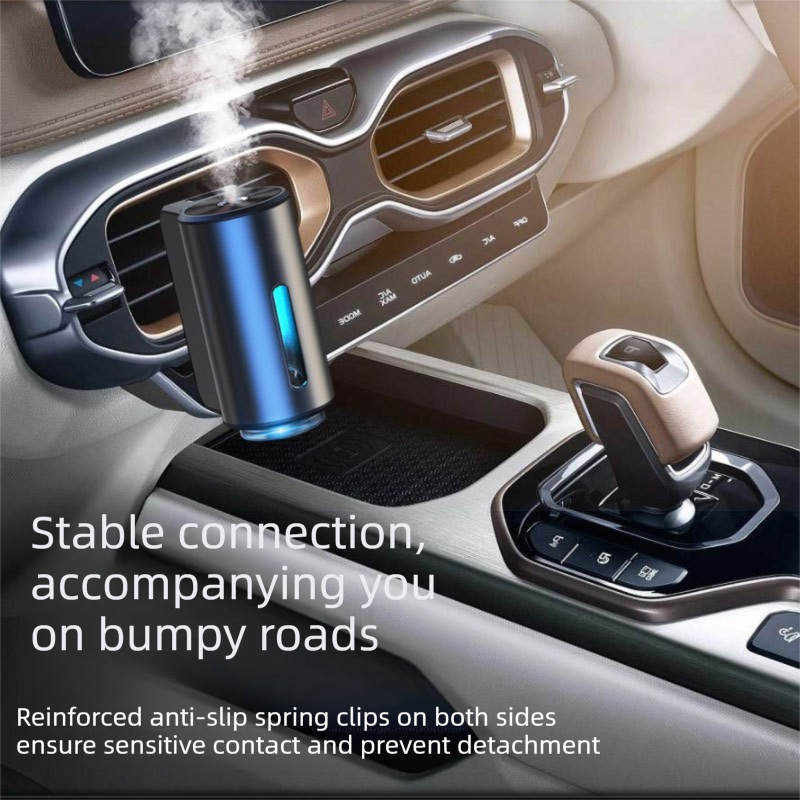 2 pcs Car interior essentials set-Grey Car Air Vent Aroma Diffuser &Black  Hanging Storage Bin- hanging storage container that is convenient to use and Compact
