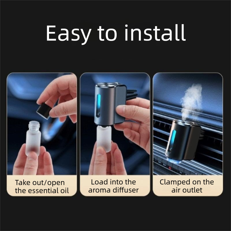 2 pcs Car interior essentials set-Blue Car Air Vent Aroma Diffuser &Black  Hanging Storage Bin- hanging storage container that is convenient to use and Compact