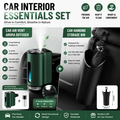 2 pcs Car interior essentials set-Green Car Air Vent Aroma Diffuser &Black Hanging Storage Bin- hanging storage container that is convenient to use and Compact