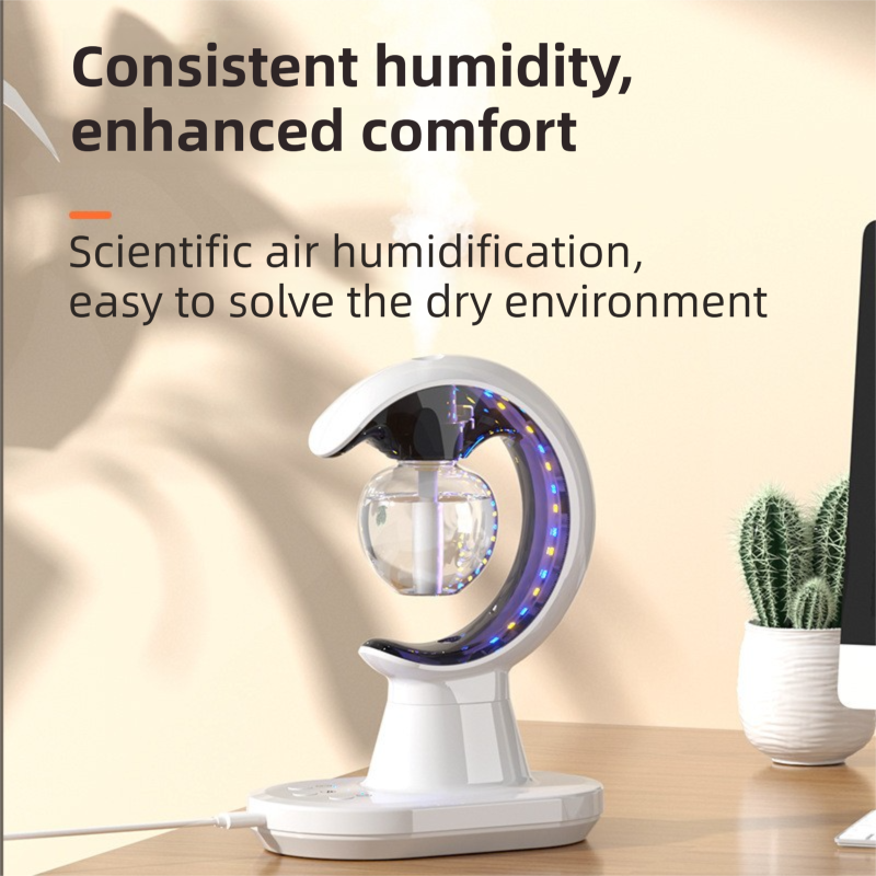 3-in-1 White Ultrasonic Humidifier / Mosquito Repellent / Colorful LED Night Light - Dual Fine Spray Modes, Sleep Aiding Ambient Light and Typec Charging