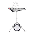 32 Note Glockenspiel Xylophone Bell Kit, Professional Percussion Instrument Set with Mallets, Drum Sticks, Music Stand, 8" Practice Pad, Adjustable Stand and Carrying Bag for Students & Adults
