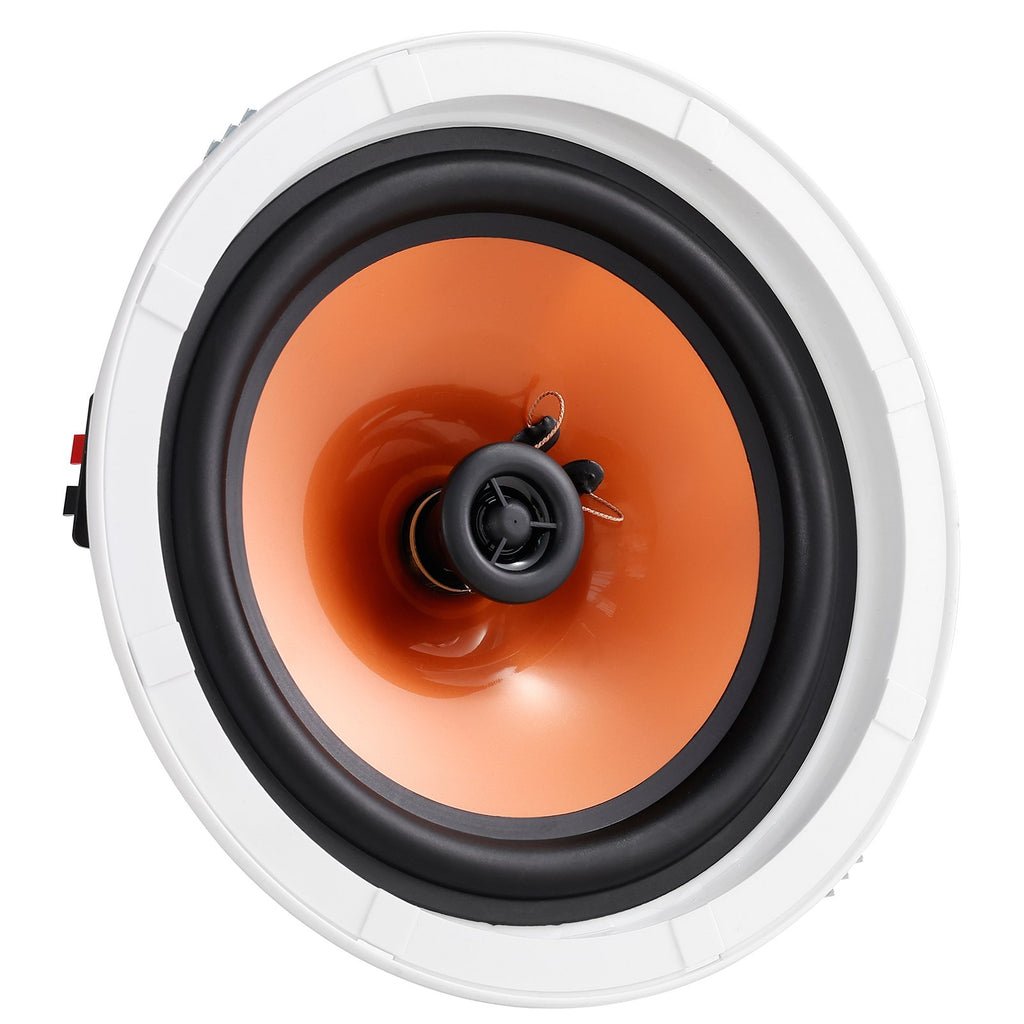 4 PCs 203.2 mm in Ceiling Speakers, 100-Watts, Flush Mount Ceiling & in-Wall Speakers System with 8ΩImpedance 89dB Sensitivity, for Home Kitchen Living Room Bedroom or Covered Outdoor Porches