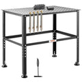 Welding Table 36" x 24", 800LBS Capacity Welding Workbench Table, Heavy-Duty Work Bench with 0.63" Fixture Holes and Non-slip Foot Pads for Welding Assembly Repair Works