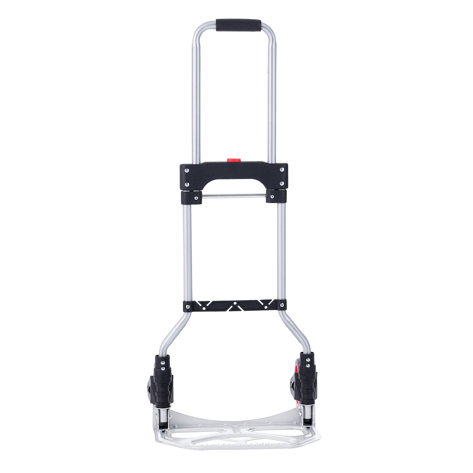Folding Hand Truck, 80 kg Load Capacity, Aluminum Portable Cart, Convertible Hand Truck and Dolly with Telescoping Handle and Rubber Wheels, Ultra Lightweight Super Strong for Moving Warehouse