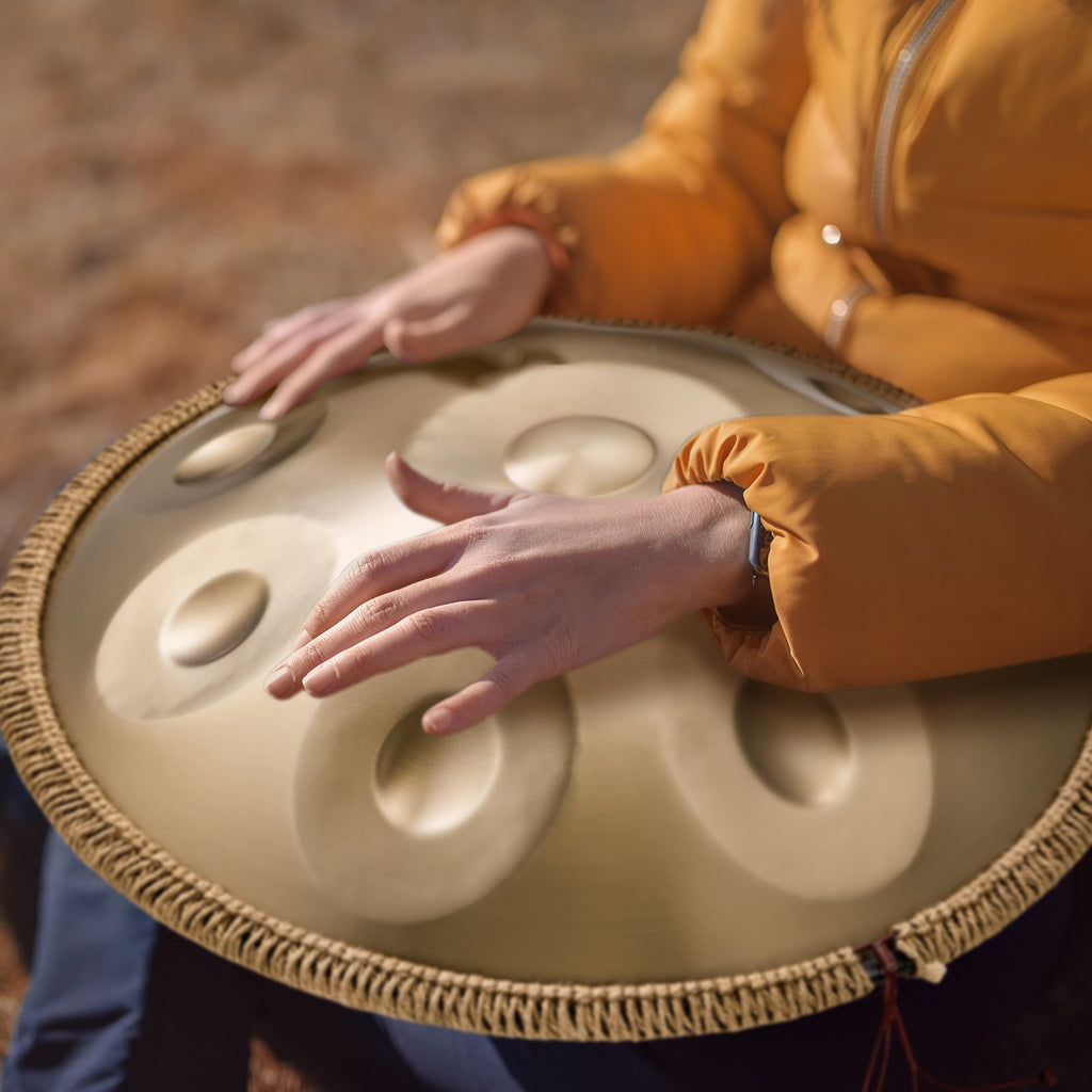 Handpan Drum 22 in 9 Notes D Minor Steel Hand Drum with Mallets for Adult